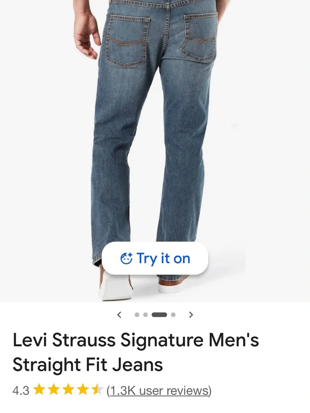 Levi's Men's Straight Jeans - Faded Blue Denim